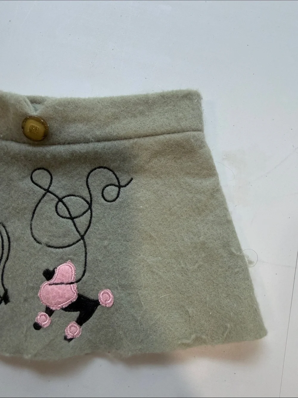 Plush Clothing Set Fits Build-A-Bear Grey Skirt & Black Poodle
